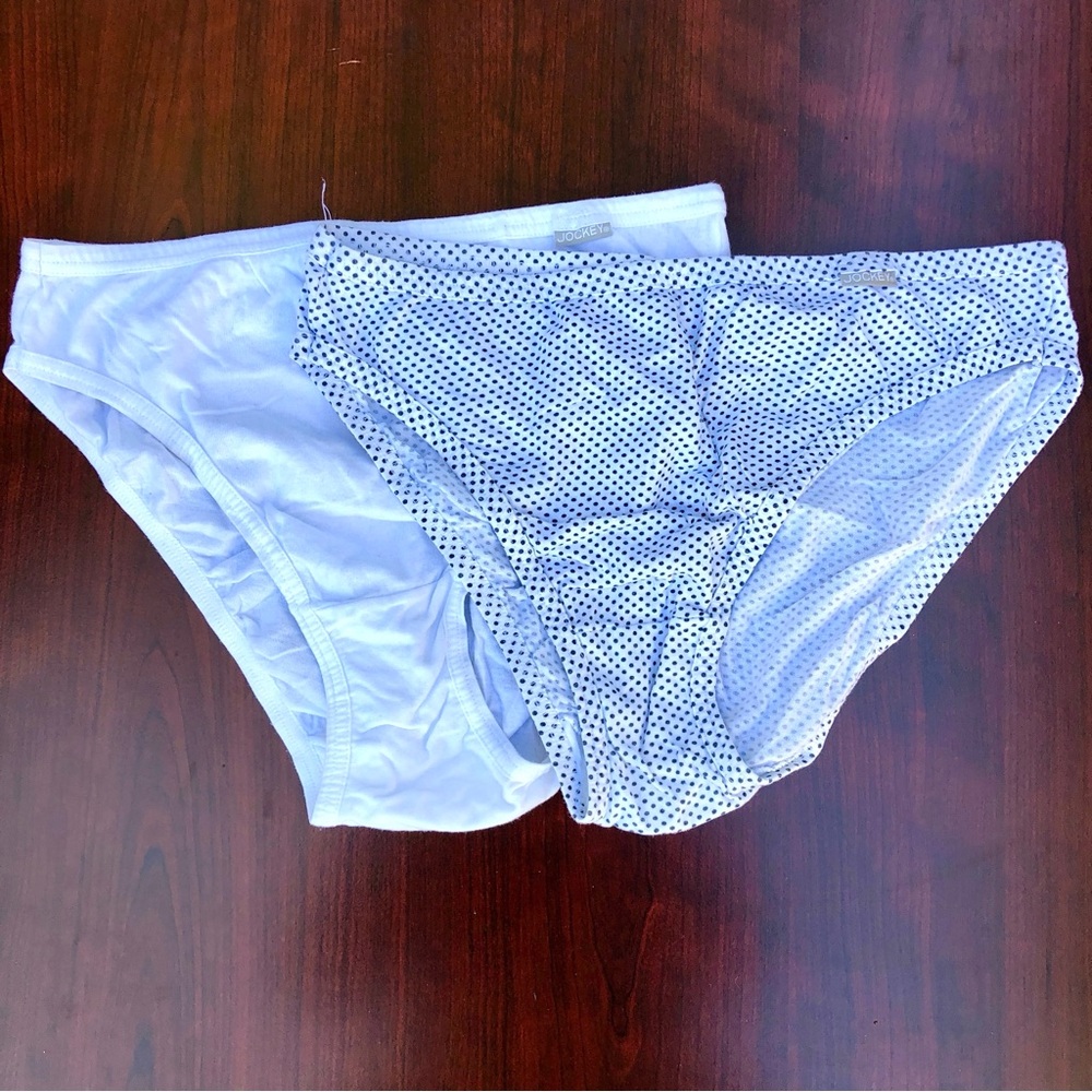 2 Jockey Briefs Hipster Size 7 Solid Polka Dots